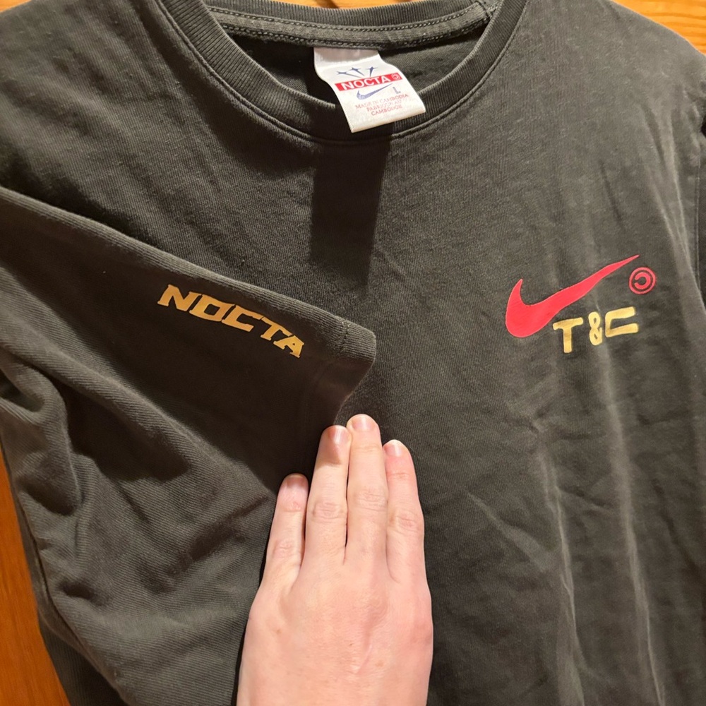 Nike/Drake Rare “Distant Regards” Nocta Green & Gold Turks & Caicos Graphic Tee - Picture 2 of 3